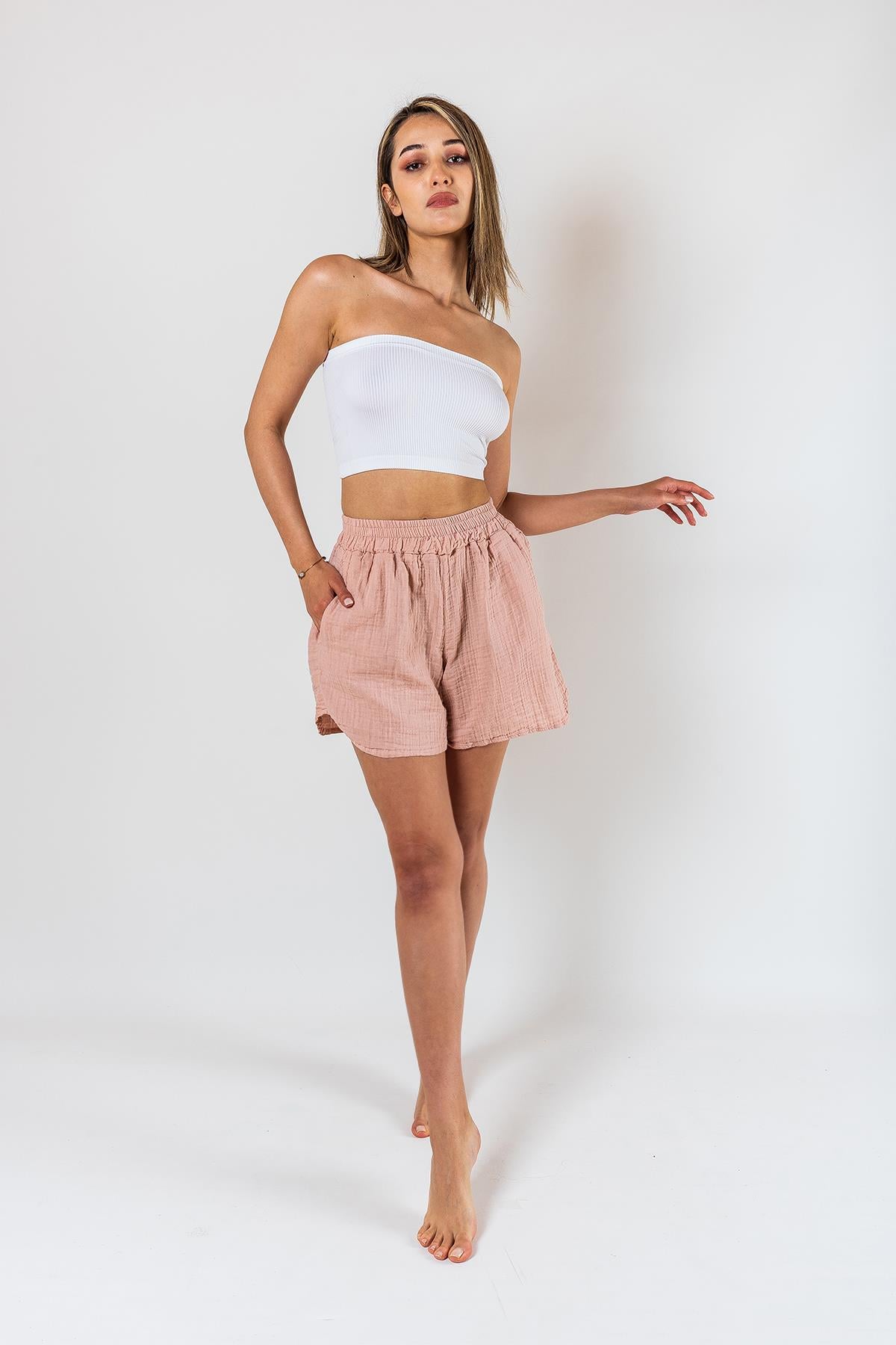 Kyra Müslin Damen-Shorts, rosa